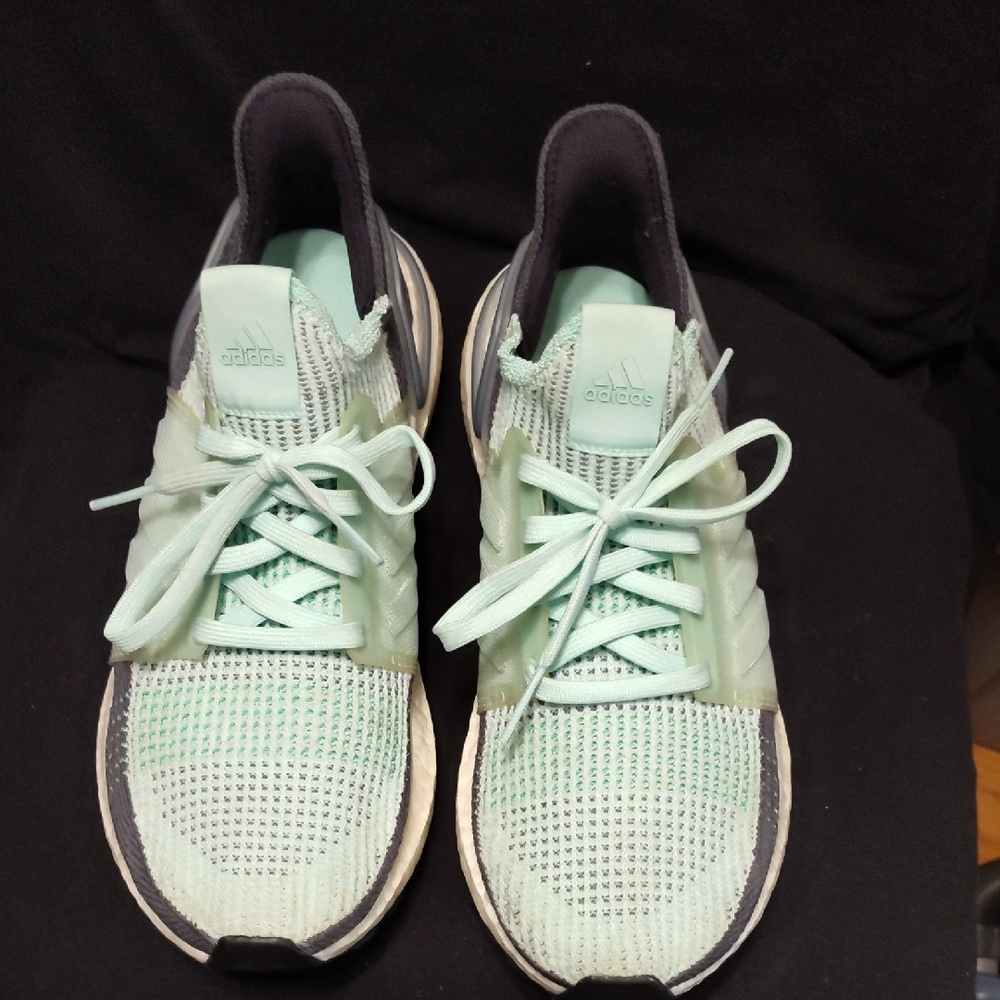 Adidas Women's Mint and Gray Sneakers - Picture 2 of 6